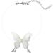 OralGos Butterfly Clavicle Chain Necklace for Women | Stylish Comfortable & Invisible Fish Line Clasp in White - Shop Now! - Buy Online on GoSupps.com