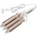 ANKROYU Three Barrel Curling Iron Portable Crimpers Professional Hair Curling Wand Salon Hairstyling Waver Hair Crimper Adjustable Quickly Curling Wand for Travel Party(US) - Buy Online on GoSupps.com