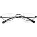 LANOMI Lightweight Half Rim Metal Reading Glasses - Mini Half Frame Eyeglasses with 1.5 Diopters Transparent Lens - Gray Reading Aid - Buy Online on GoSupps.com