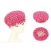 Dusenly 2 Pack Waterproof Shower Caps Polka Dot Spa & Salon Hat for Women & Girls Double Layer Bath Caps - Buy Online on GoSupps.com