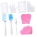 1 Set Hand and Foot Care Set Soothing Skin Warmer Paraffin Wax Mitts Paraffin Wax for Hand and Feet Exfoliating Scrub Gloves Bath Kit Bath Set Plastic Gloves (foot Covers) Work Spa 17.5x6cm Pink