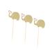 TOPBATHY 3pcs Animal Cake Decorations Wedding Cake Decorations Elephant Cupcake Topper Party Cake Picks Paper Cups Appetizers Birthday Baby Shower Elephant Cupcake Picks Wooden Fruit Blush Golden medium