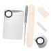 Buy 2 Sets Liquid Foundation Palette & Stainless Steel Makeup Spatulas | Portable Cosmetic Mixing Tools for Flawless Makeup - Buy Online on GoSupps.com