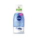 NIVEA Double Effect Waterproof Eye Make-Up Remover (125 ml) Daily Use Face Cleanser for Make-Up and Mascara with Cornflower Extract and Biotin