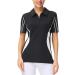 JACK SMITH Women's Golf Polo Shirt | Short Sleeve Dry Fit Tennis Shirt with Zipper | Activewear Polo | Black - Size Medium - Buy Online on GoSupps.com