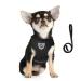 Femax dog harness and linen set for dogs soft mesh padded dishes for puppies and cats reflective adjustable breathable breathable breastware for walking running training s (breast 30-34 cm) black