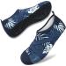 VIFUUR Womens Mens Water Shoes Barefoot Quick Dry Aqua Socks for Beach Swim Yoga Outdoor Sports 7.5-8.5 Women/6-7 Men Blue Leaf