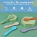 Vicloon Baby Spoons 7 Pcs - Silicone Self-Feeding Weaning Spoons for Kids & Infants - Training Spoon Set for Toddlers - Light Color - Buy Online on GoSupps.com