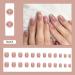 French Square Press on Fake Nails - 24Pcs Pink Gradient Full Cover Short Acrylic False Nails for Women and Girls - Buy Online on GoSupps.com