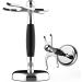 Stylish Razor Holder & Brush Stand for Men - Chrome-Plated Steel 9.5x15.5cm | Practical & Fashionable Shaving Accessory - Buy Online on GoSupps.com