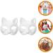 Buy Ifundom Cat Mask - 2 White Manual Paint Half-Face Masks for Halloween | Cosplay & Masquerade Accessories - Buy Online on GoSupps.com