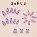 TQUXNGA 24x/Box Almond False Nail Full Cover Stick on Nail Almond Nail Tips Purple False Nail Press On Nail Artificial Nail - Buy Online on GoSupps.com
