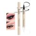 DUNUF MAKEUP 2 in1 Waterproof Liquid Eyeliner, Pitch Black, White,0.02 Fl Oz (Pack of 1)
