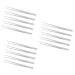 ULTECHNOVO Tweasers 15 Pcs Ear Curette Forceps Ear Picking Earwax Remover Ear Spoon Hair Tweezers Ear Removal Twizzer Ear Scoop Stainless Steel Tweezers Ear Cleaner Ear Stick Spiral Silverx3pcs 15.8*1cmx3pcs