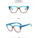 Retro TR90 Square Frame Blue Light Blocking Glasses for Men & Women - Anti-UV Ray Computer & Reading Eyewear - Leopard Blue 52mm - Buy Online on GoSupps.com