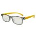 LHSDMOAT children blue light filter glasses without starch glasses block blue light rectangular frame glasses computer gaming blue light glasses B1: gray/yellow