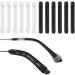 6 pairs of glasses ear pads glasses ear pads silicone glasses ear pillows glasses ear hooks anti -slide glasses ear hooks silicone anti -slip covers for glasses brackets (black white)