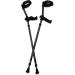 in-Motion Forearm Crutches | Spring Assist | Ergonomic Handles | Articulating Tips | Size Tall (5'3" - 6'8") | Charcoal