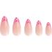 Invogue Raspberry Ripple Almond Nails (24 Pieces) - Buy Online on GoSupps.com