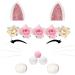 Cat Cake Topper with Ear Foot Flowers Eye Nose Whiskers for Kitty Cat Baby Shower Cat Ear Set - Buy Online on GoSupps.com