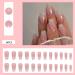 24Pcs Pink Ombre Acrylic Press On Nails - Medium Square Fake Nails with Glitter Designs for Women & Girls - Buy Online on GoSupps.com