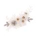 DOITOOL Hair Accessories Tiara Pearl Side Hair Comb Wedding Headwear Wedding Hair Flowers Cloth Hair Comb Wedding Hair Comb Bridal Side Combs Headgear Bride Gauze