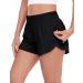 HeyNuts Stride Women's Running Shorts | Mid-Waisted Athletic Shorts with Side Pocket | Workout Shorts with Liner | 4 Inseam | Black - Buy Online on GoSupps.com