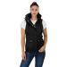 Knuffelwuff Women Weste Carinae - Light breathable water -repellent quilted vests with many bags for outdoor hiking traveling walking walking windbreaker transition jacket 40 black