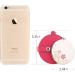 MILESI Cherry Blossom Mini Round Makeup Mirror with Leather Holster - Peach Red Gift for Women - Buy Online on GoSupps.com