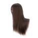 18 Inch 100% Human Hair Styling Head - Brown & Black Hairdressing Model for Long Hairstyles - Buy Online on GoSupps.com