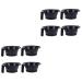 PopetPop 8 STK Hair Soft Seat Plastic Baked Oil bowl handle colored coat hairdresser Special tools Color mixing bowls for hairdressing salons bowl for hair color with beauty bowl 14x14x6cmx2pcs Schwarzx2st