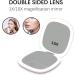 Larimar Compact Mirror with 1X/10X Magnification, Dimmable Brightness, USB Rechargeable - Baby Pink - Buy Online on GoSupps.com
