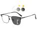 Koosufa Self-tinting varifting glasses Showlight glasses progressive multifocus blue light filter Photochrome men reading aid with UV protection metal frame sun reading glasses 1.0 1.5 2.5 3.5 4.0 Self-tinting variety-black x1 3.0 x x