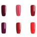 BLUESKY Gel Polish Red Set Light Red Dark Red Glitter (Requires Curing Under Uv/Led Lamp) 10 ml