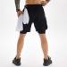 JWJ Men's 2 in 1 Workout Running Shorts - Lightweight Athletic Gym Shorts - Large Black - Buy Online on GoSupps.com