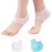 Silicone Heel Covers for Plantar Fasciitis & Cracked Heels - Comfortable Heel Pads for Men & Women (1 Pair Blue & 1 Pair White - Buy Online on GoSupps.com