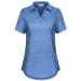 Yakestyle Women's V Neck Golf Shirts Short Sleeve Athletic Quick Dry Moisture Tennis Wicking Yoga Golf Polo Shirts X-Large Blue