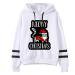 Bigfanshu Womens Dresses Fashion Christmas Sweater Print Hooded Round Collar Long Sleeves Tops