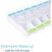 BYVOV AM PM 7 Day Pill Organizer - Large Weekly Travel Case for Vitamins Supplements & Medications - Twice a Day Medication Reminders - Buy Online on GoSupps.com