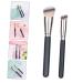 Buy Skull Stationary Makeup Brushes Set - 2pcs Precision Applicators for Cosmetics | Ideal for Foundation Concealers & Eye Makeup | Travel-Friendly & Durable - Buy Online on GoSupps.com