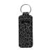 FKELYI Black Leopard Wild Animal Cheetah Skin Print Chapstick Holder Keychain Lipstick Sleeve Pouch Lip Balm Portable Pocket Lip Gloss Tube Holder Clip-on Chapsticks Travel Accessories