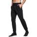 STICKON Men's Casual Joggers Sweatpants X-Large - Black with Zipper Pockets - Buy Online on GoSupps.com
