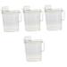 TOBBOMEY 4pcs Laundry Storage Box Lotion Fabric Softener Liquid Soap Dispensers Transparent Plastic