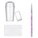 Famidiqgo Nail Stamper Nail Art Brushes - French Tip Nail Stamp Clear Nail Art Stamper Jelly With Scraper 1PCs Nail Pen Brushes Soft Silicone Stamper Printer DIY 1 Stamper +1 Scraper +1 Pen