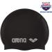 Arena Unisex Silicone Swim Cap for Adults - Training and Racing | 100% Silicone, Wrinkle-Free, Black/Silver - Buy Online on GoSupps.com