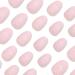 Buy Almond Press on Nails Short - Pink White Glossy Full Cover Reusable False Nails - 24 Pcs for Women | RIICFDD - Buy Online on GoSupps.com