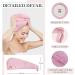 Microfiber Hair Towel Wrap | Super Absorbent Quick Dry Hair Towel for All Hair Types | Anti-Frizz Curly Turban - Pink Whale Design - Buy Online on GoSupps.com