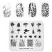 KADS Nail Stamping Plate Tree Nature Template Image Design Plates for Nail Art Decoration and DIY Nail Art (NA018)