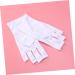 VINTORKY 1 Pair Manicure Glove Anti Uv Glove Half-Finger Gloves Nail Cotton Glove Silicone Ear Display Chinese Wooden Pillow Uv Shield Glove Anti-uv White - Buy Online on GoSupps.com