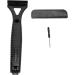 Brnoo Back Razor for Men - Professional Back & Body Hair Cutter with Extra Long Handle Lightweight & Foldable - Black (Blade Not Included) - Buy Online on GoSupps.com